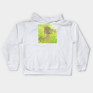 Forest Girl and Goldfish Kids Hoodie